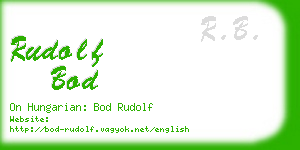 rudolf bod business card